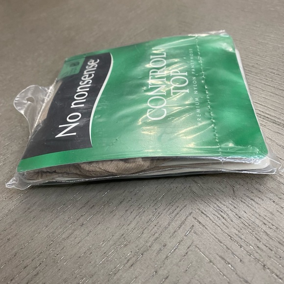 NWT No Nonsense Control Top Premium Nylon Pantyhose Reinforced Toe Size B Nude - Picture 6 of 7